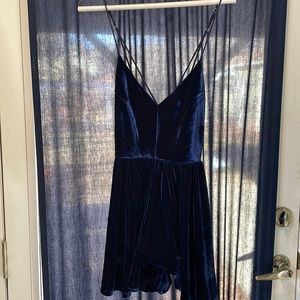 Blue Velvet(Navy Blue) Romper